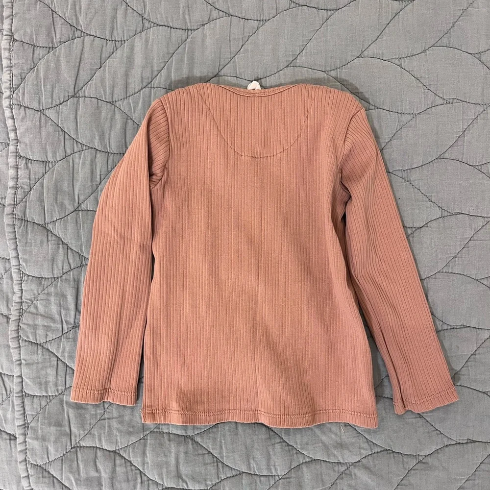Quincy Mae 18-24m long sleeve ribbed shirt - Picture 2 of 2
